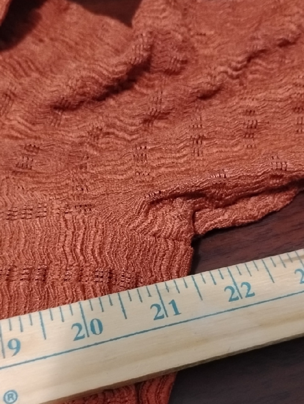 Carine Rust Orange Textured Cowl Neck Top - Picture 8 of 8